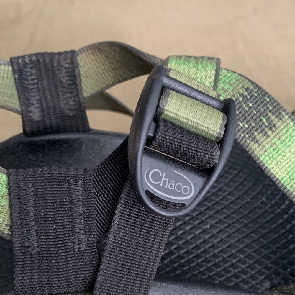 Chaco Black and Green Strappy Sandals - Picture 2 of 4